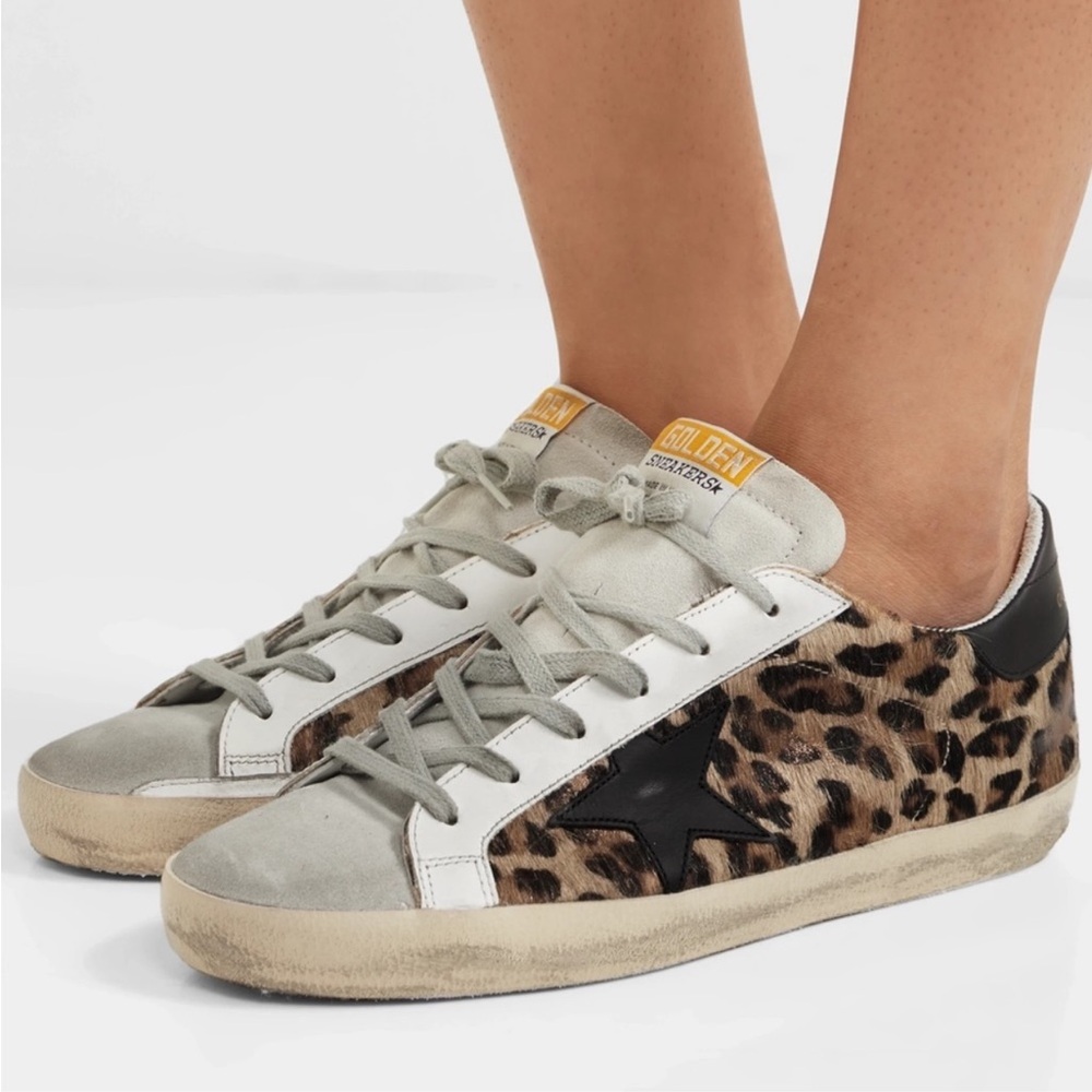GGDG Superstar Leopard Calf Hair Sneakers
